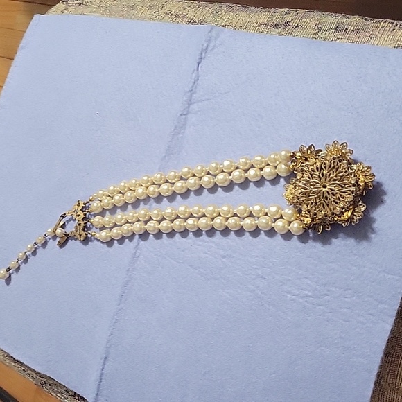 Miriam Haskell Necklace With Brooch - Picture 13 of 15